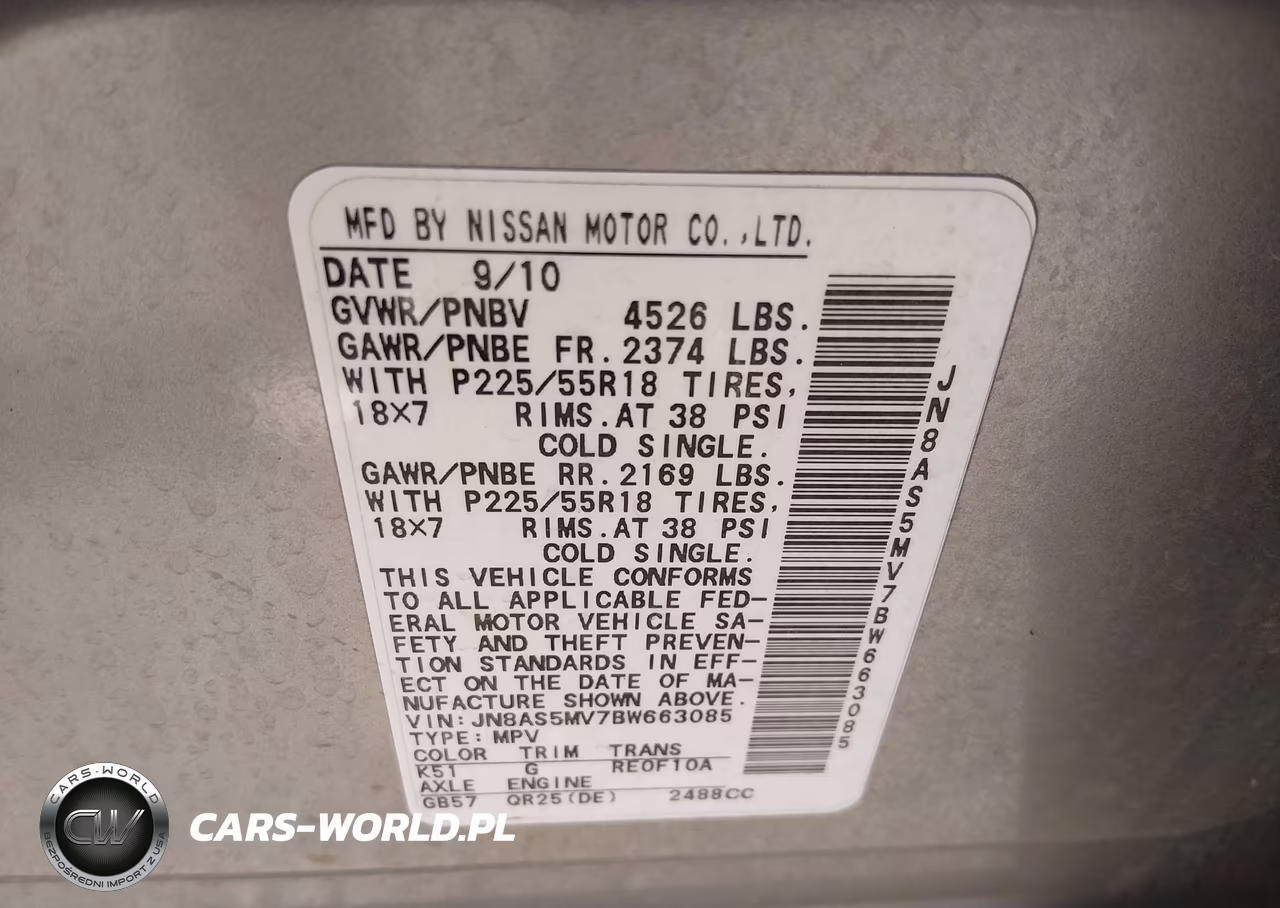 2011 Nissan Rogue Sv VIN:JN8AS5MV7BW663085 - 9