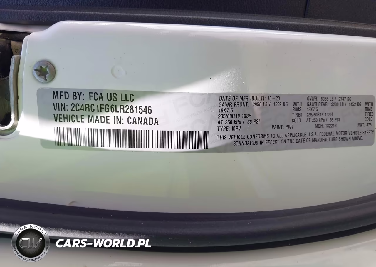 2020 Chrysler Pacifica Touring VIN:2C4RC1FG6LR281546 - 9