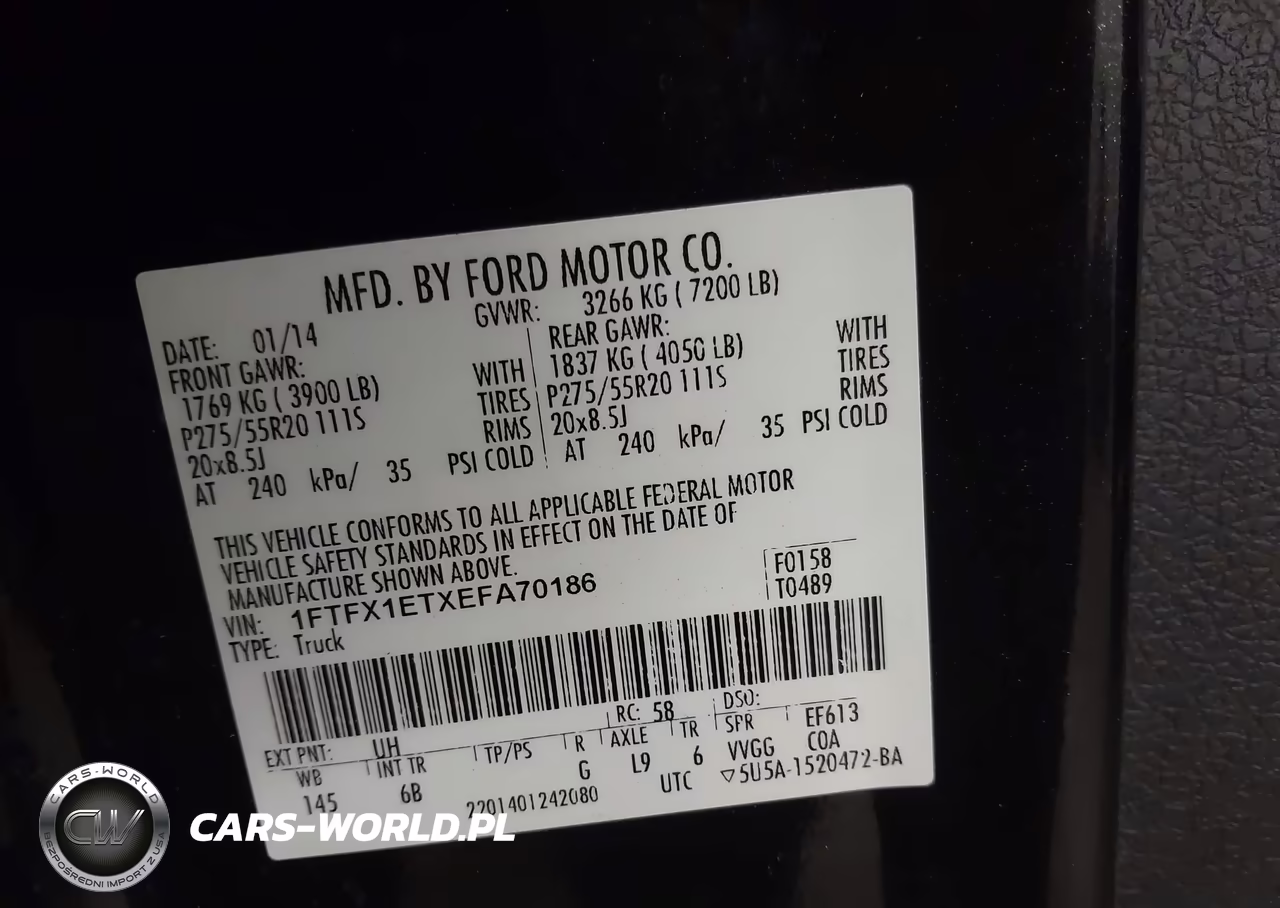 2014 Ford F-150 Fx4 VIN:1FTFX1ETXEFA70186 - 9