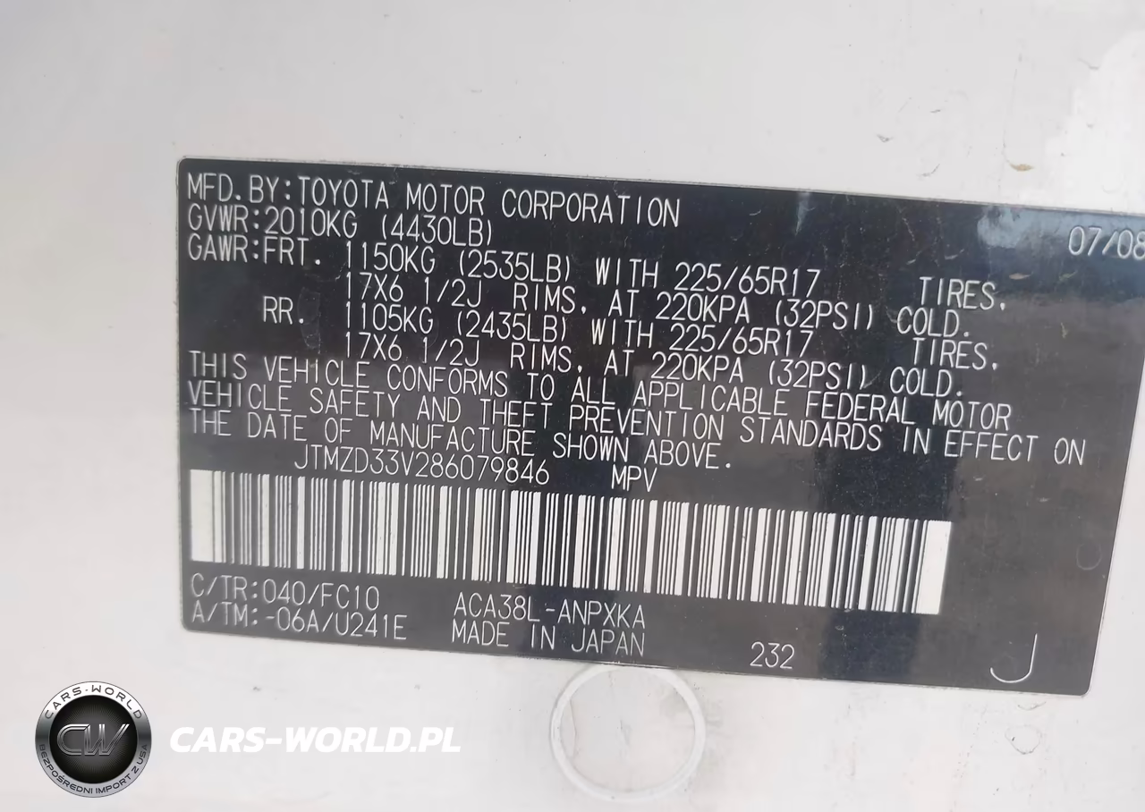 2008 Toyota Rav4 VIN:JTMZD33V286079846 - 9