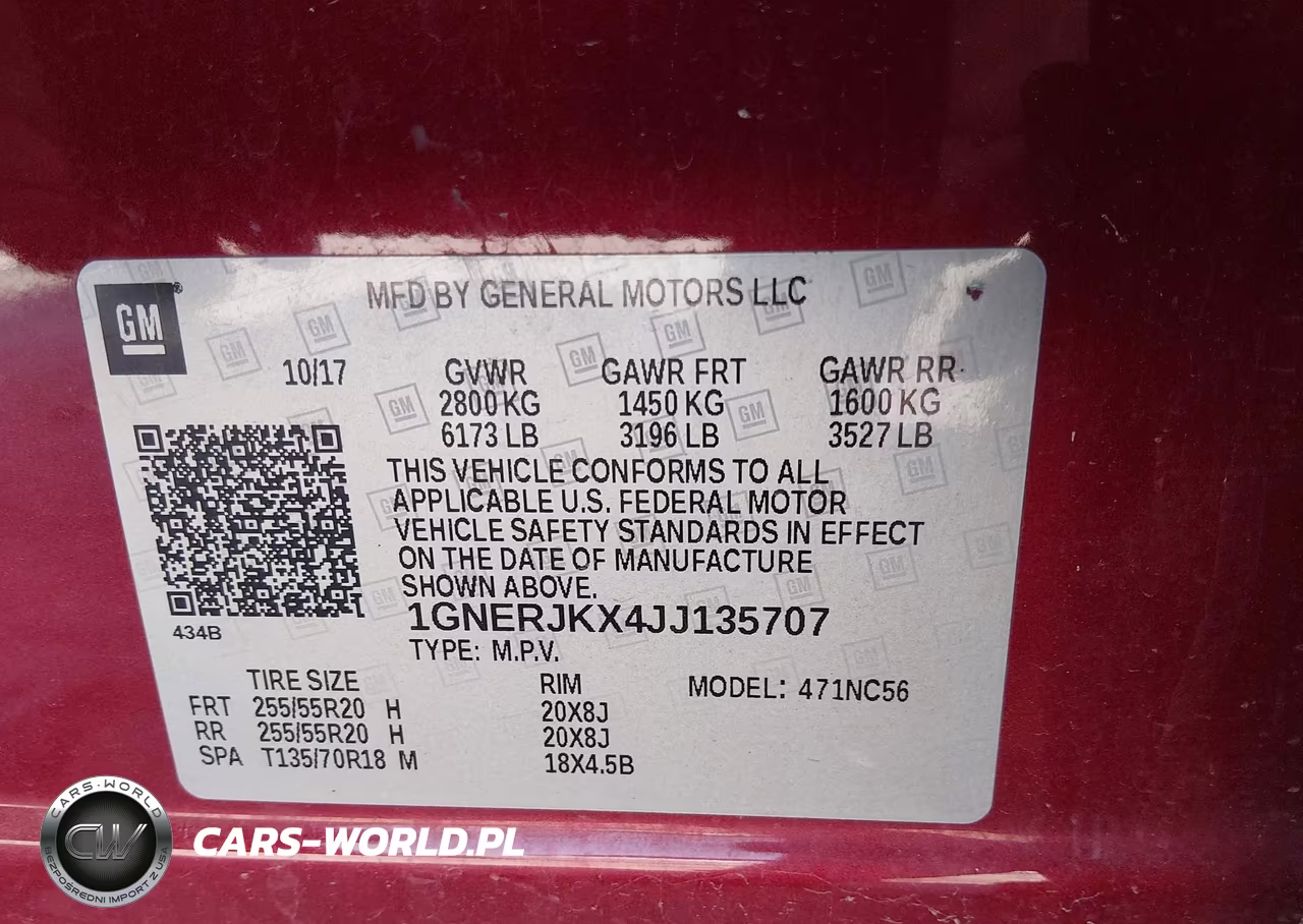 2018 Chevrolet Traverse Rs VIN:1GNERJKX4JJ135707 - 9