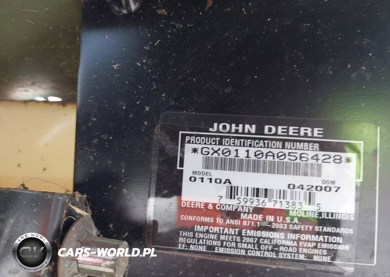 2008 John Deere Riding Lawnmower VIN:GX0110A056428 - 9