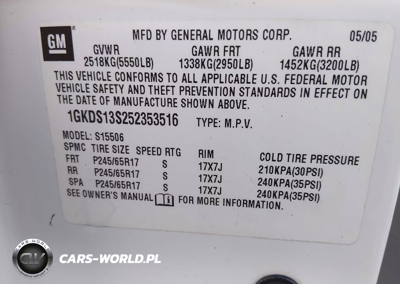 2005 GMC Envoy Slt VIN:1GKDS13S252353516 - 9
