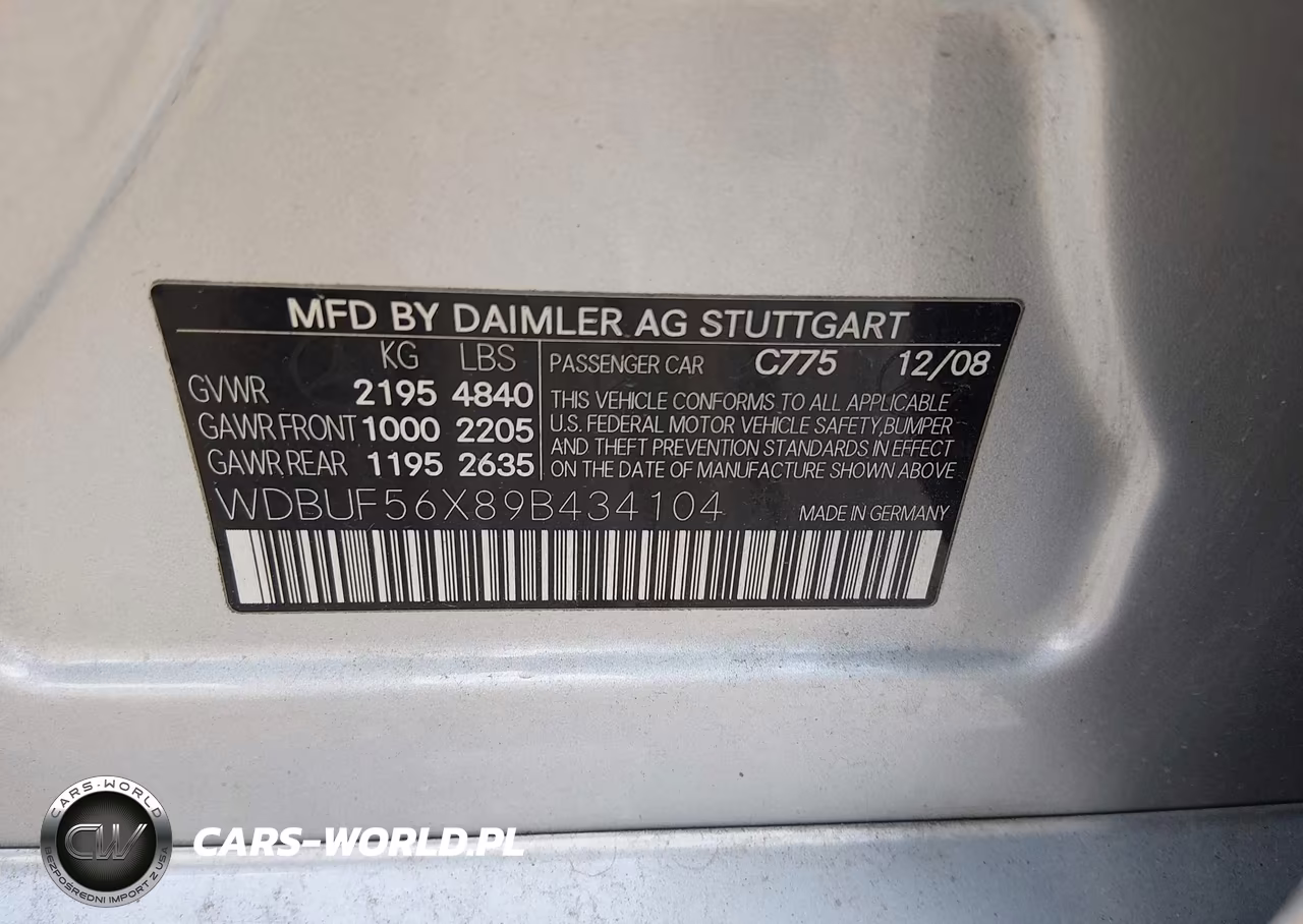 2009 Mercedes-Benz E 350 VIN:WDBUF56X89B434104 - 9
