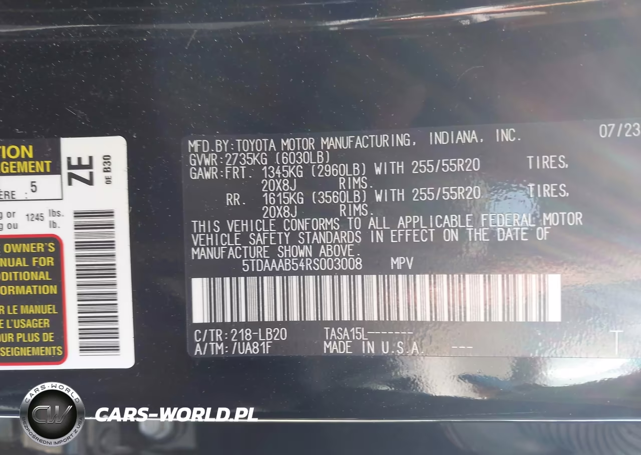 2024 Toyota Grand Highlander Platinum VIN:5TDAAAB54RS003008 - 9