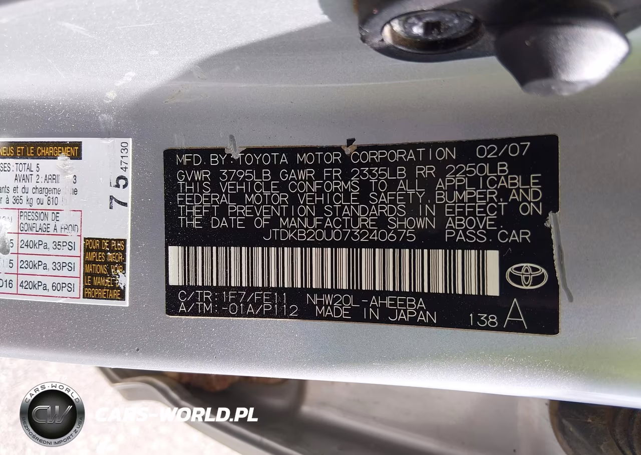 2007 Toyota Prius VIN:JTDKB20U073240675 - 9