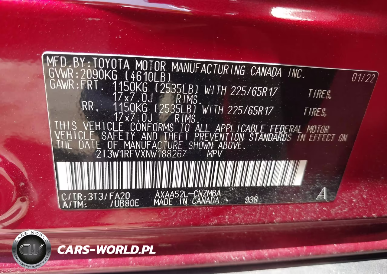 2022 Toyota Rav4 Xle VIN:2T3W1RFVXNW188267 - 9