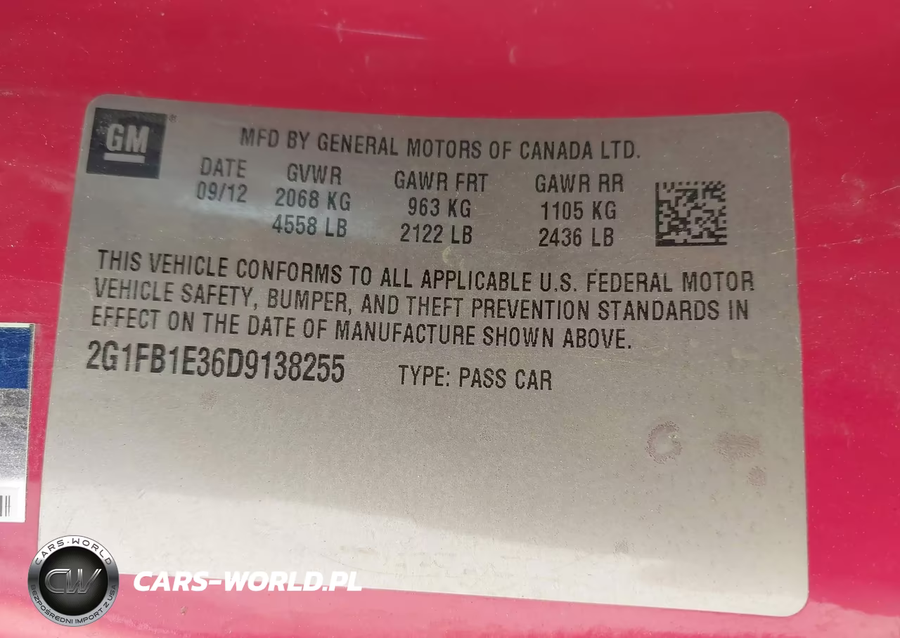 2013 Chevrolet Camaro 1Lt VIN:2G1FB1E36D9138255 - 9