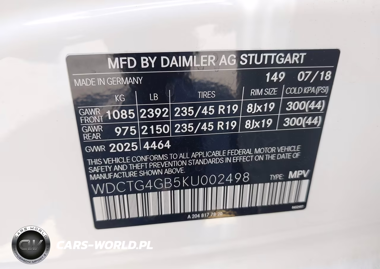 2019 Mercedes-Benz Gla 250 4Matic VIN:WDCTG4GB5KU002498 - 9