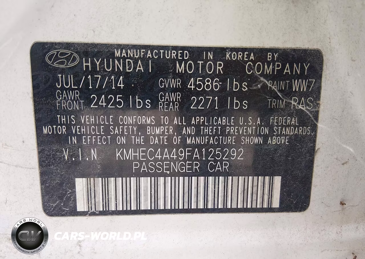 2015 Hyundai Sonata Hybrid Limited VIN:KMHEC4A49FA125292 - 9