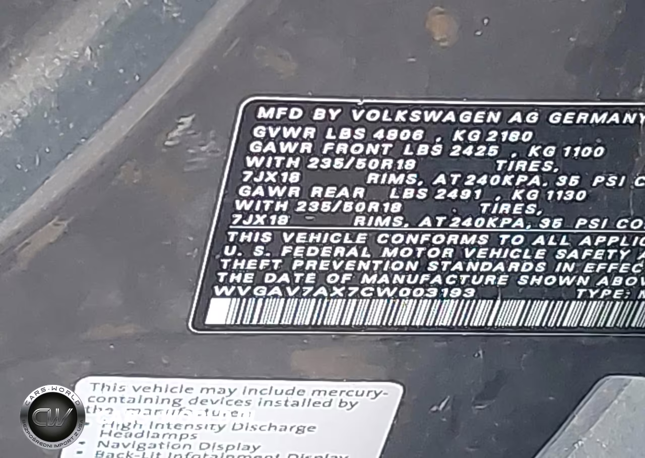 2012 Volkswagen Tiguan Se VIN:WVGAV7AX7CW003193 - 9