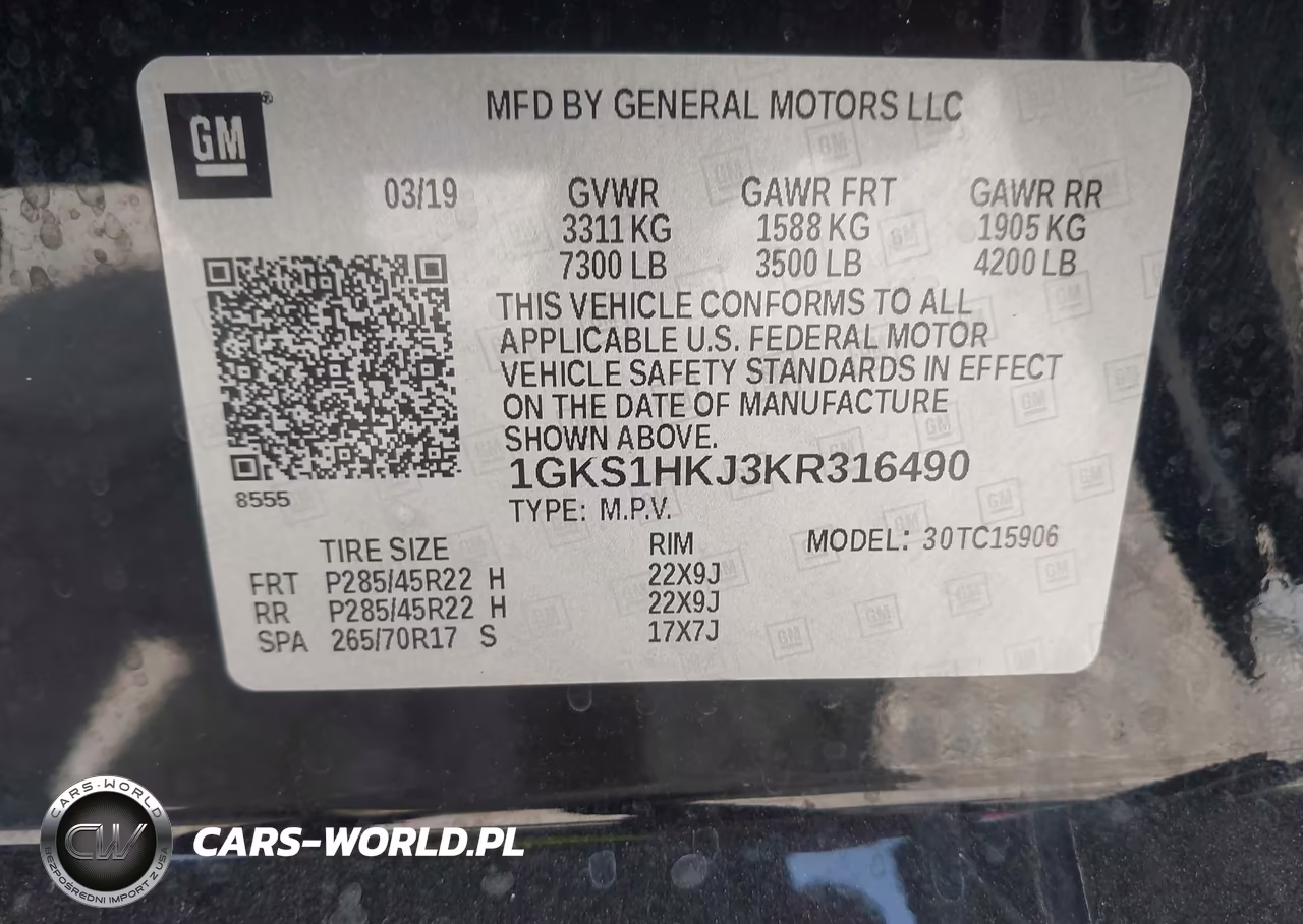 2019 GMC Yukon Xl Denali VIN:1GKS1HKJ3KR316490 - 9
