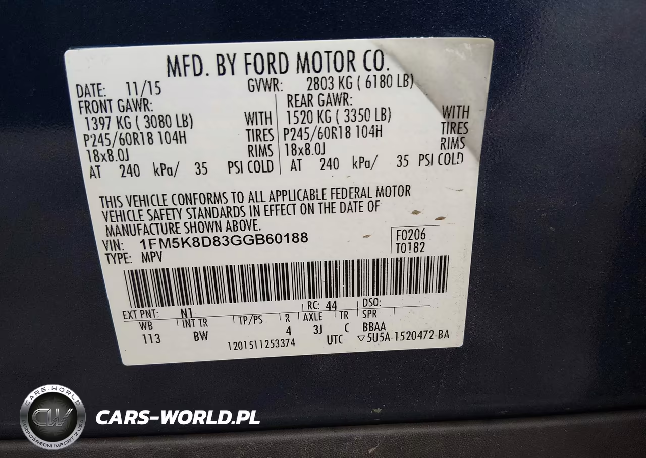 2016 Ford Explorer Xlt VIN:1FM5K8D83GGB60188 - 9