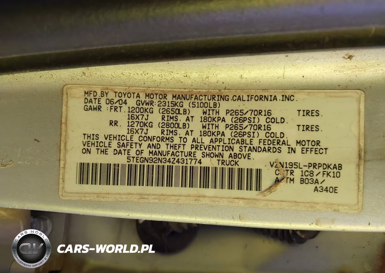 2004 Toyota Tacoma Prerunner V6 VIN:5TEGN92N34Z431774 - 9