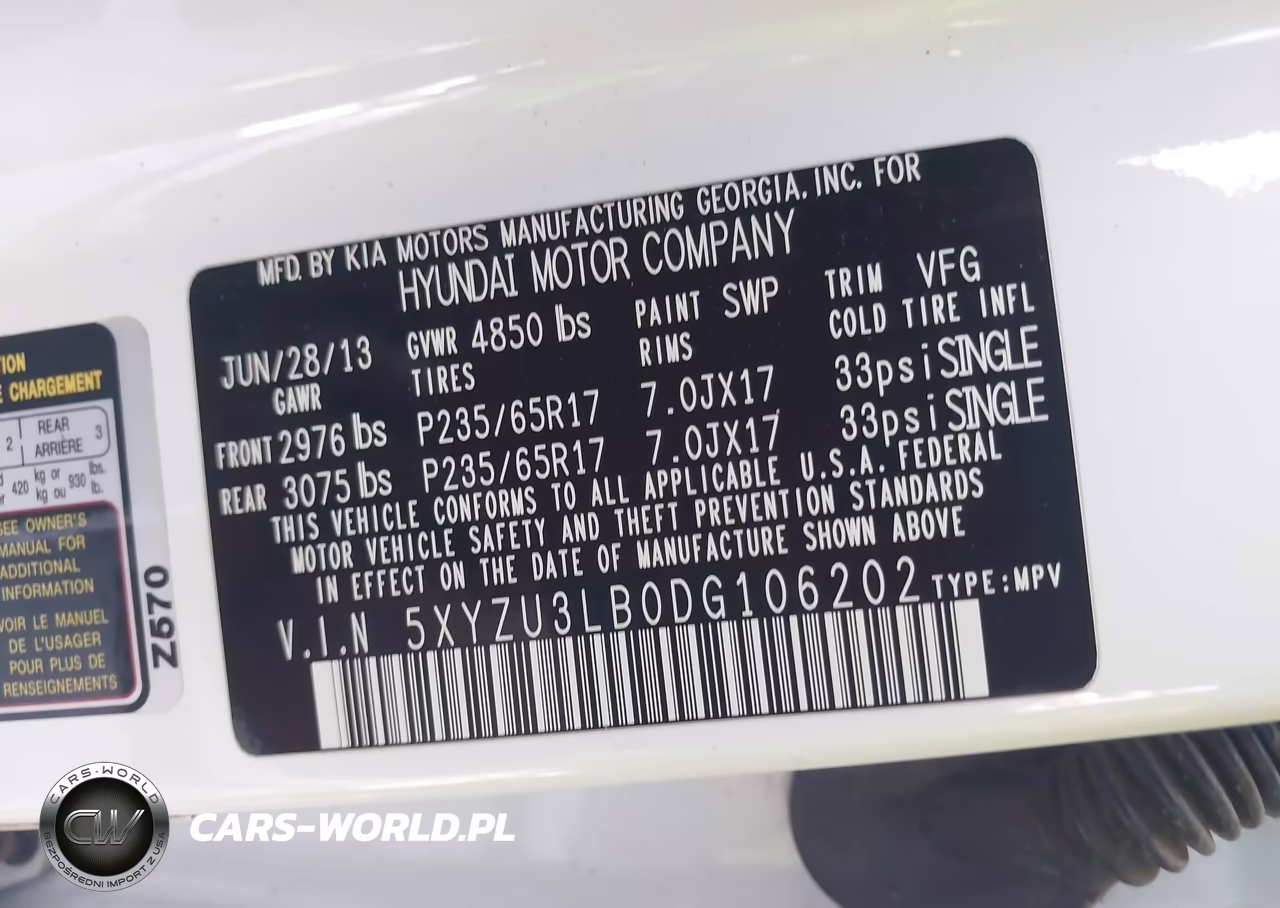 2013 Hyundai Santa Fe Sport VIN:5XYZU3LB0DG106202 - 9