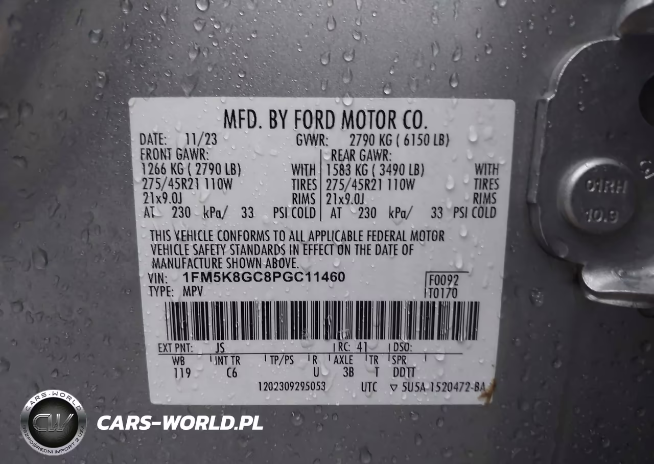 2023 Ford Explorer St VIN:1FM5K8GC8PGC11460 - 9