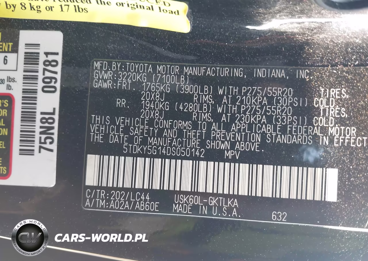 2013 Toyota Sequoia Limited 5.7L V8 VIN:5TDKY5G14DS050142 - 9