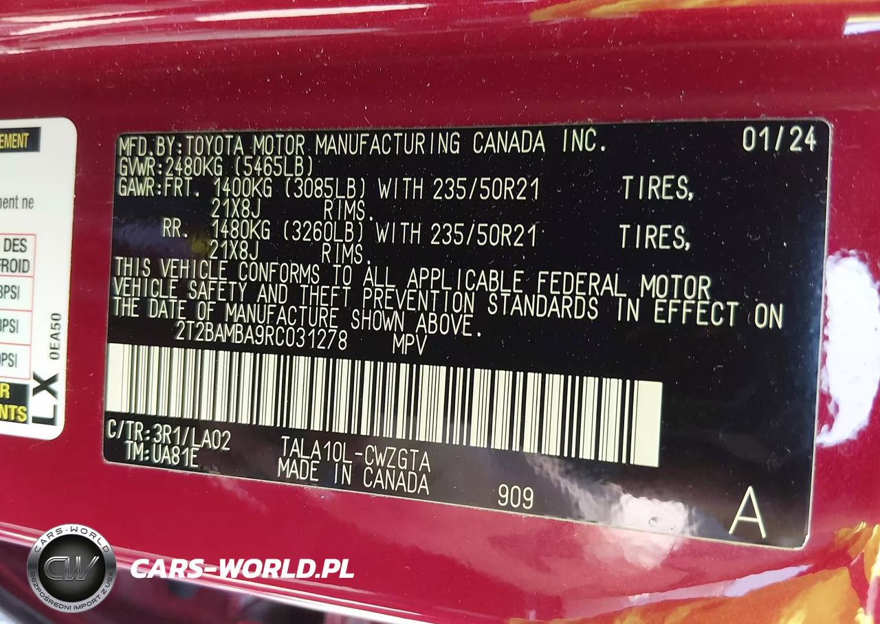 2024 Lexus Rx 350 Luxury VIN:2T2BAMBA9RC031278 - 9