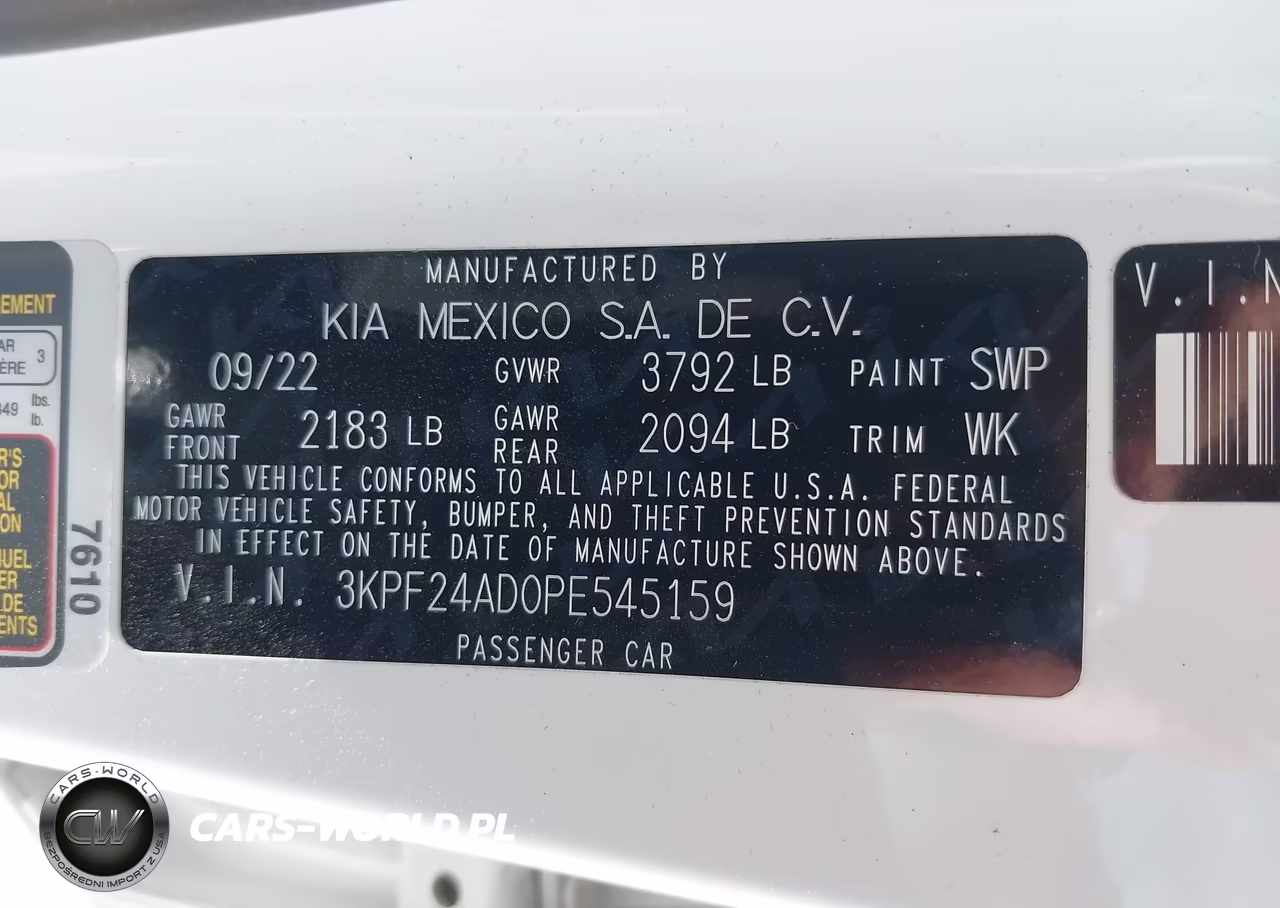 2023 Kia Forte Lxs VIN:3KPF24AD0PE545159 - 9