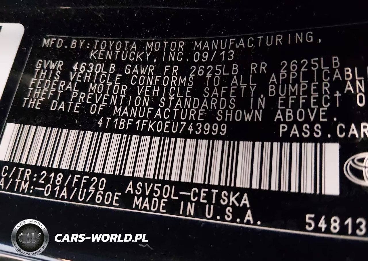 2014 Toyota Camry Se VIN:4T1BF1FK0EU743999 - 9