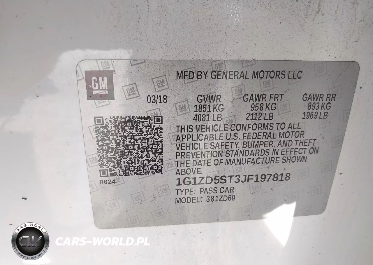 2018 Chevrolet Malibu Lt VIN:1G1ZD5ST3JF197818 - 9