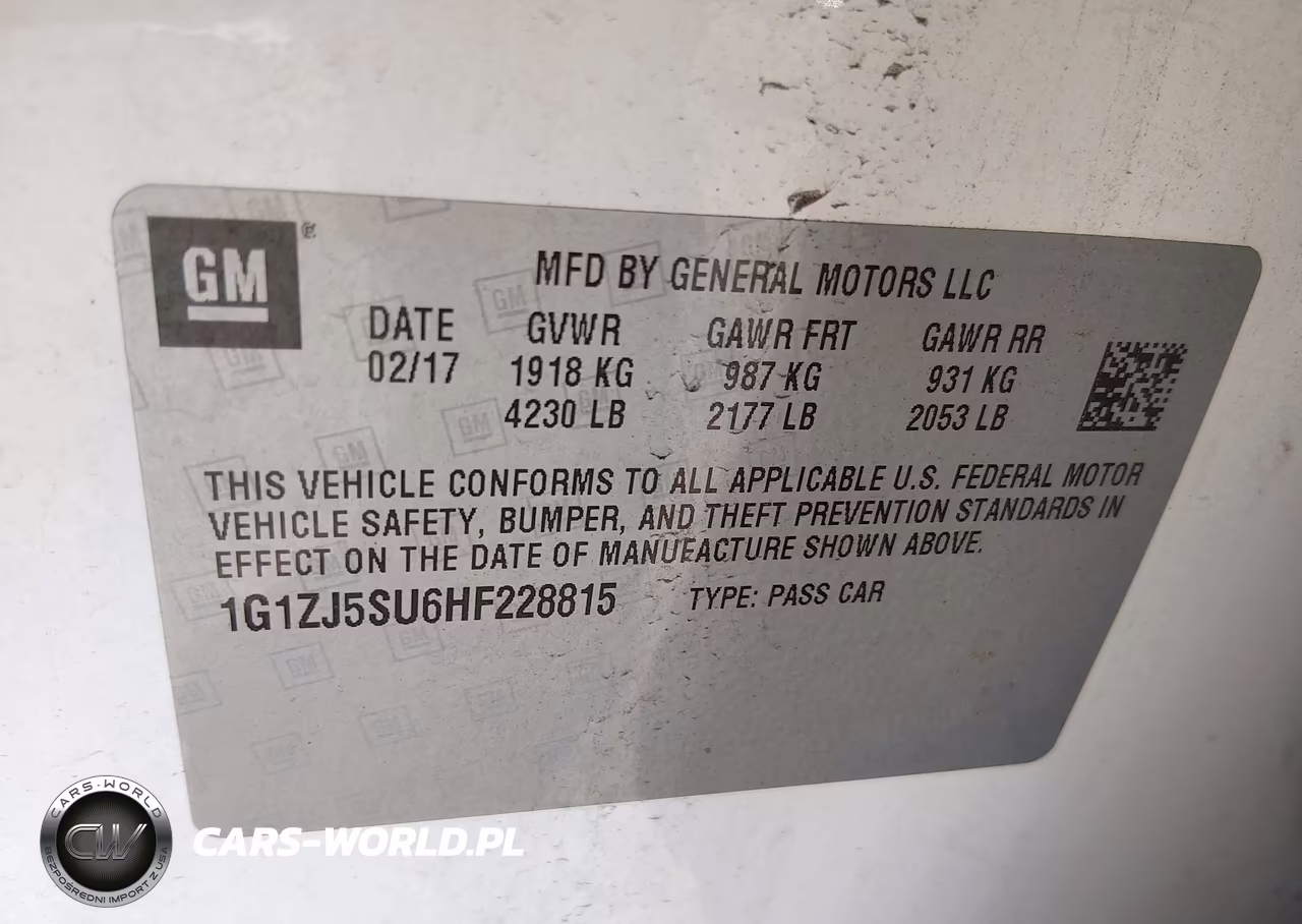 2017 Chevrolet Malibu Hybrid VIN:1G1ZJ5SU6HF228815 - 9