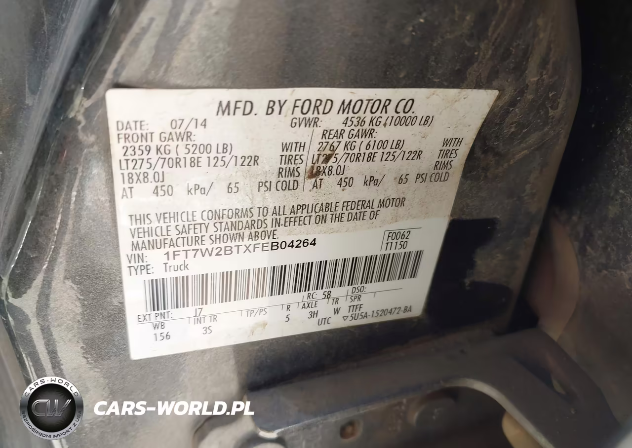 2015 Ford F-250 Xlt VIN:1FT7W2BTXFEB04264 - 9