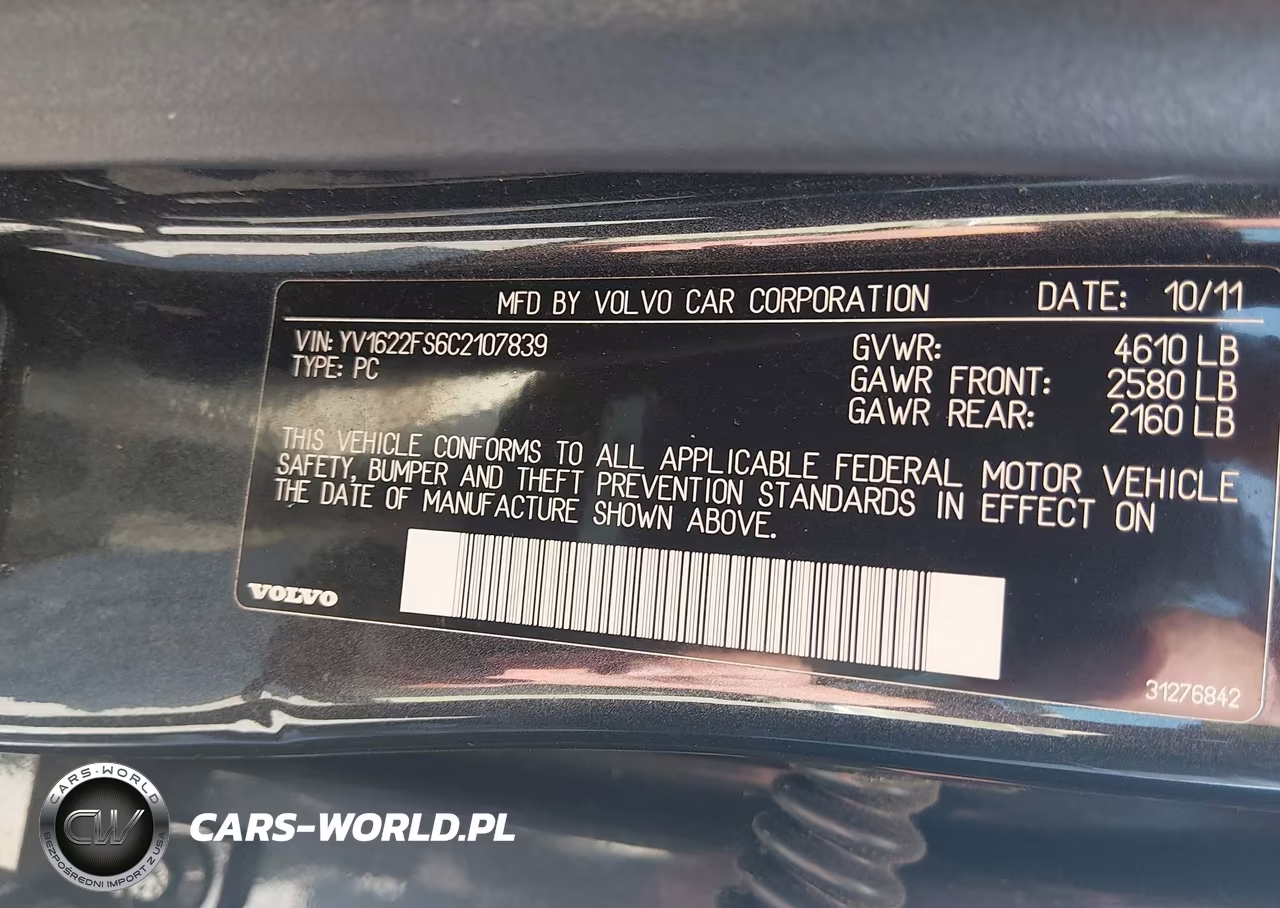 2012 Volvo S60 T5 VIN:YV1622FS6C2107839 - 9