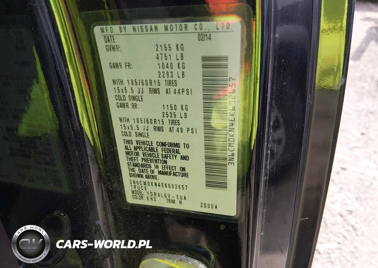 2014 Nissan Nv200 S-Sv VIN:3N6CM0KN4EK692657 - 9