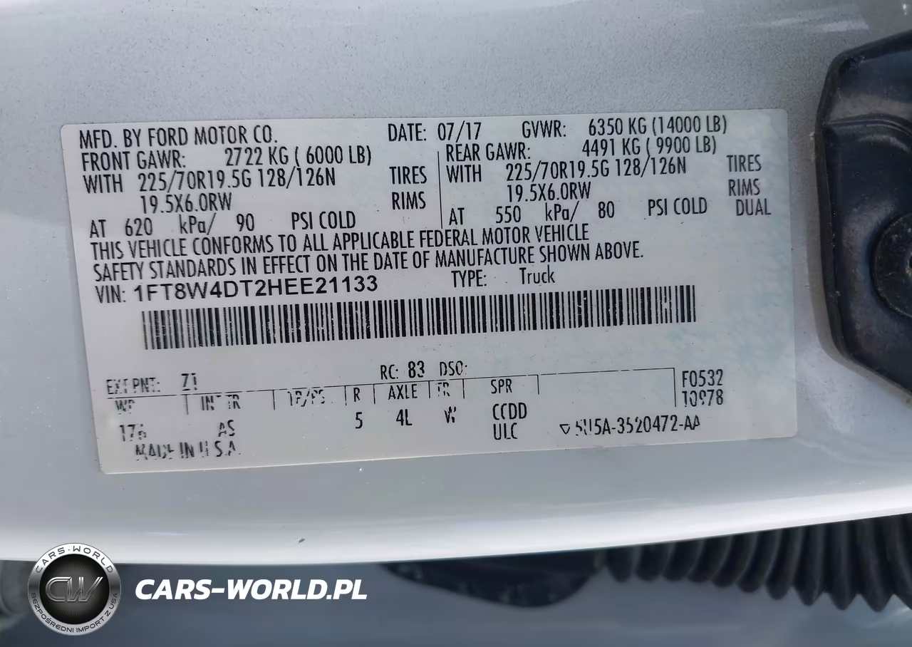 2017 Ford F-450 Xl VIN:1FT8W4DT2HEE21133 - 9