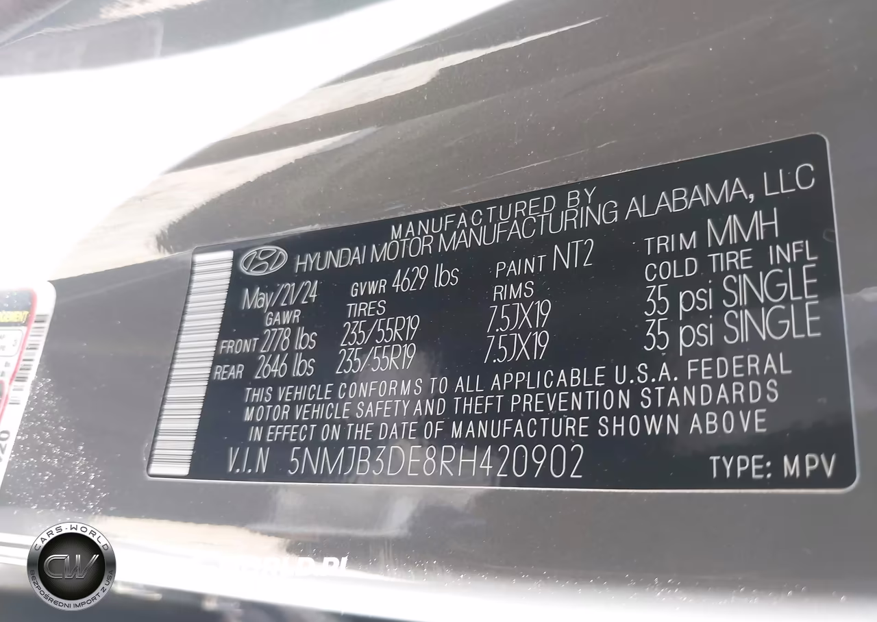 2024 Hyundai Tucson Sel VIN:5NMJB3DE8RH420902 - 9
