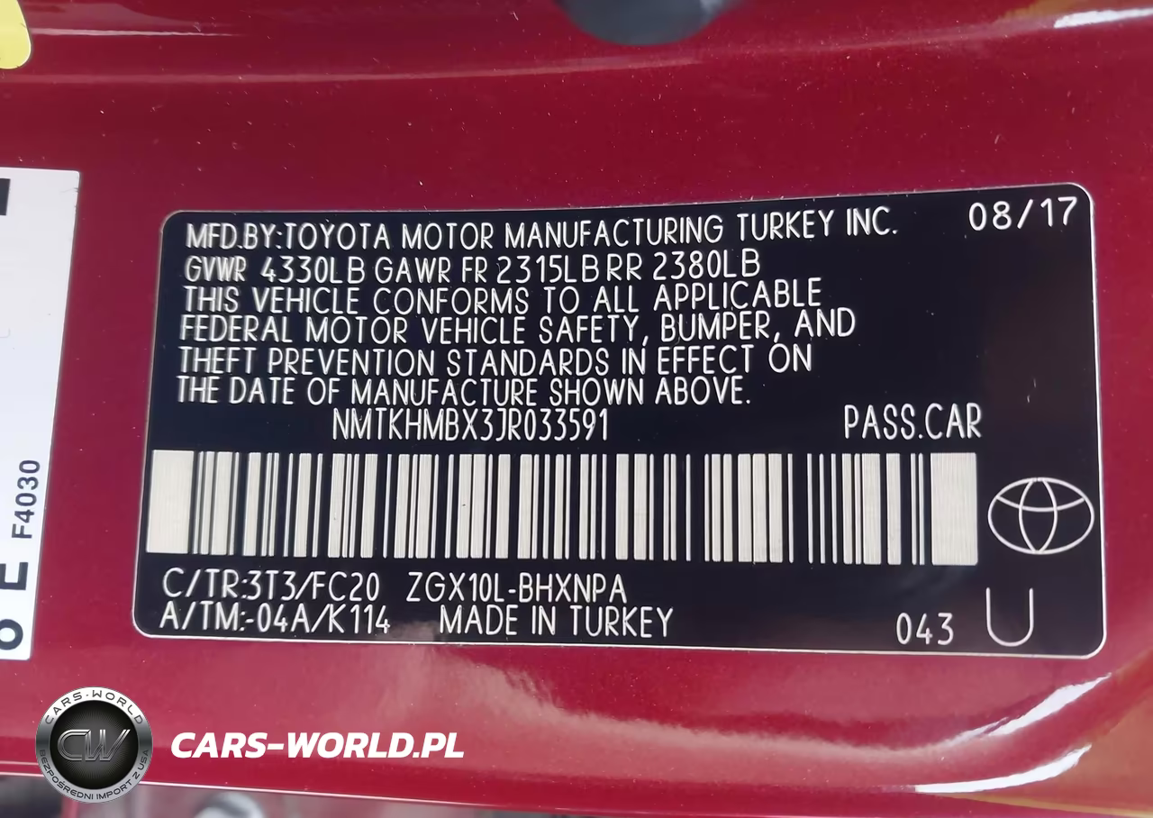 2018 Toyota C-Hr Xle VIN:NMTKHMBX3JR033591 - 9