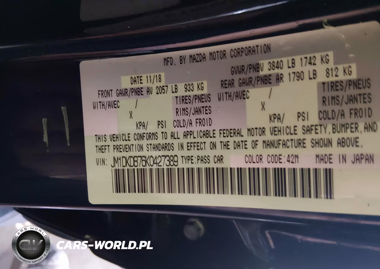 2019 Mazda Cx-3 Sport VIN:JM1DKDB76K0427389 - 9