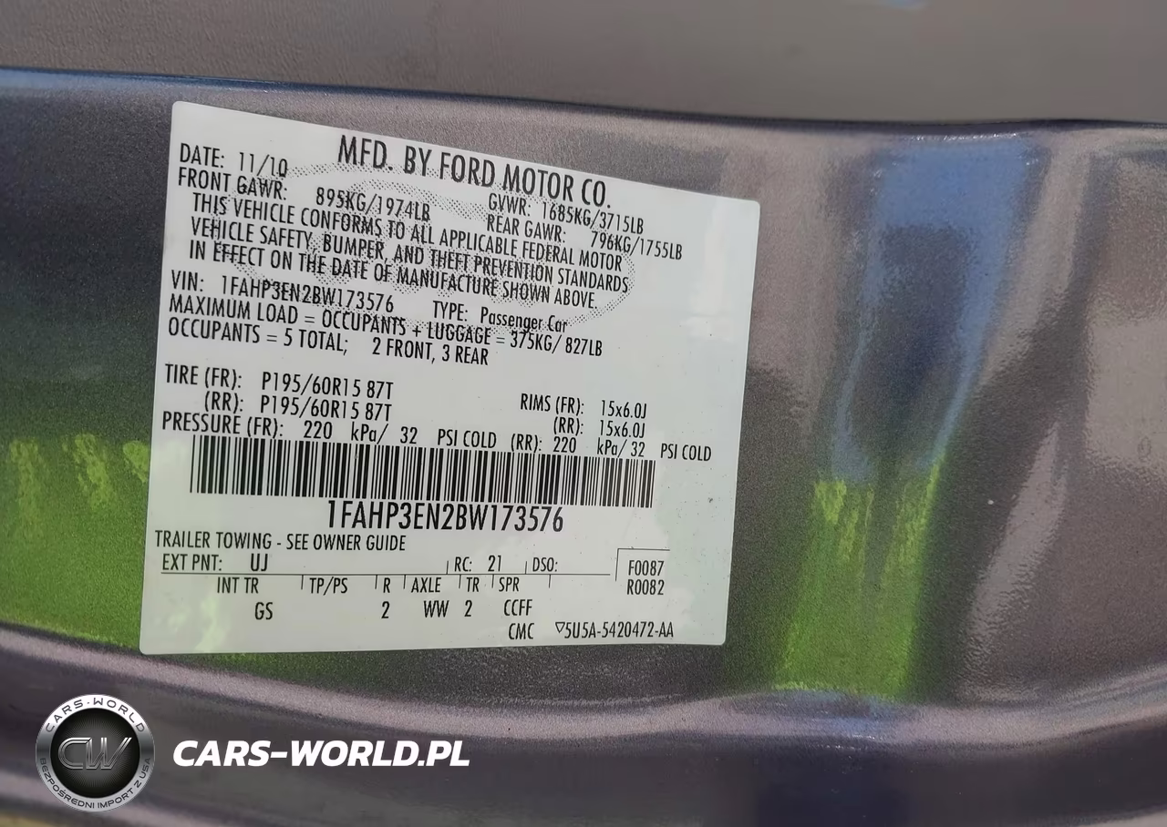 2011 Ford Focus S VIN:1FAHP3EN2BW173576 - 9