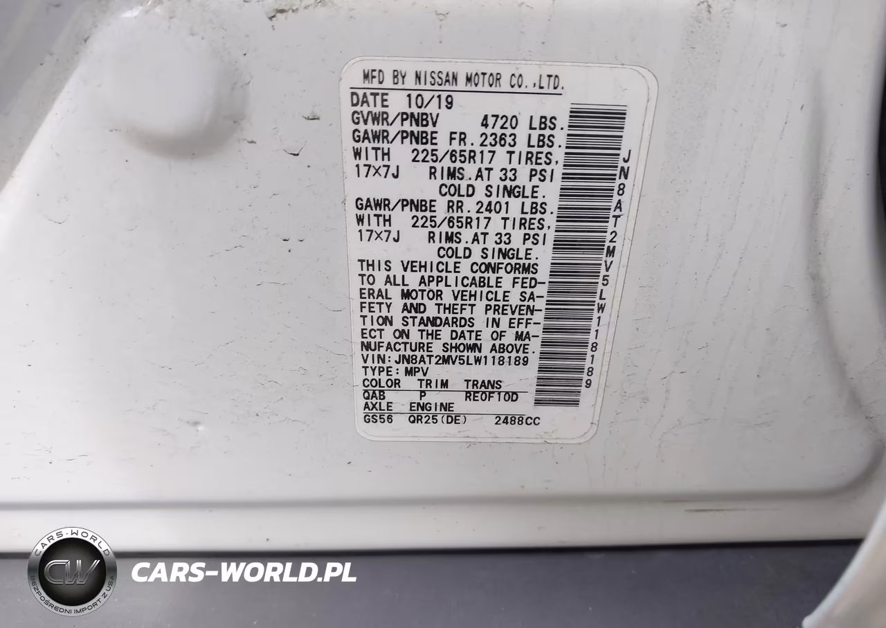 2020 Nissan Rogue Sv Intelligent Awd VIN:JN8AT2MV5LW118189 - 9