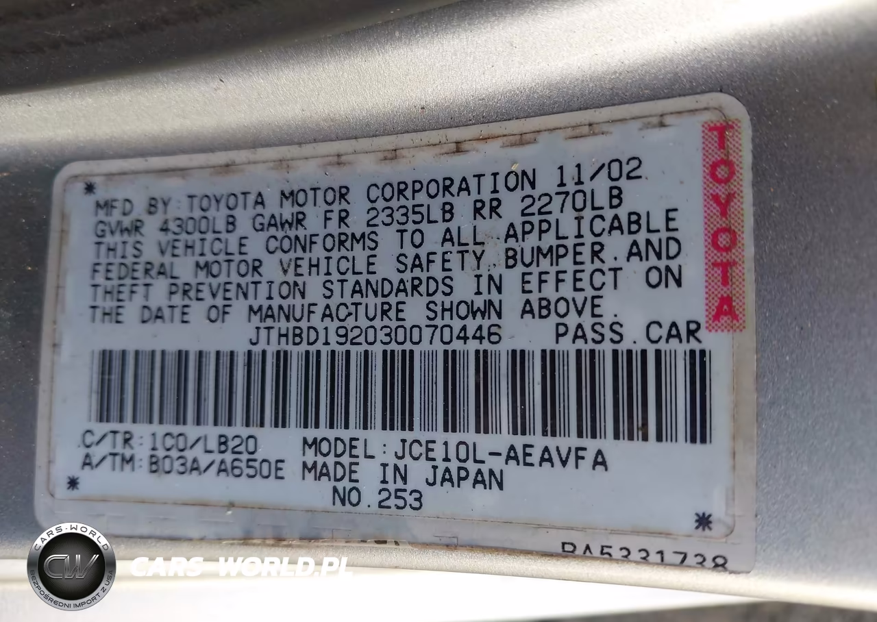 2003 Lexus Is 300 VIN:JTHBD192030070446 - 9