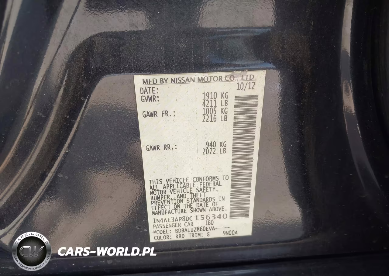 2013 Nissan Altima 2.5 Sv VIN:1N4AL3AP8DC156340 - 9
