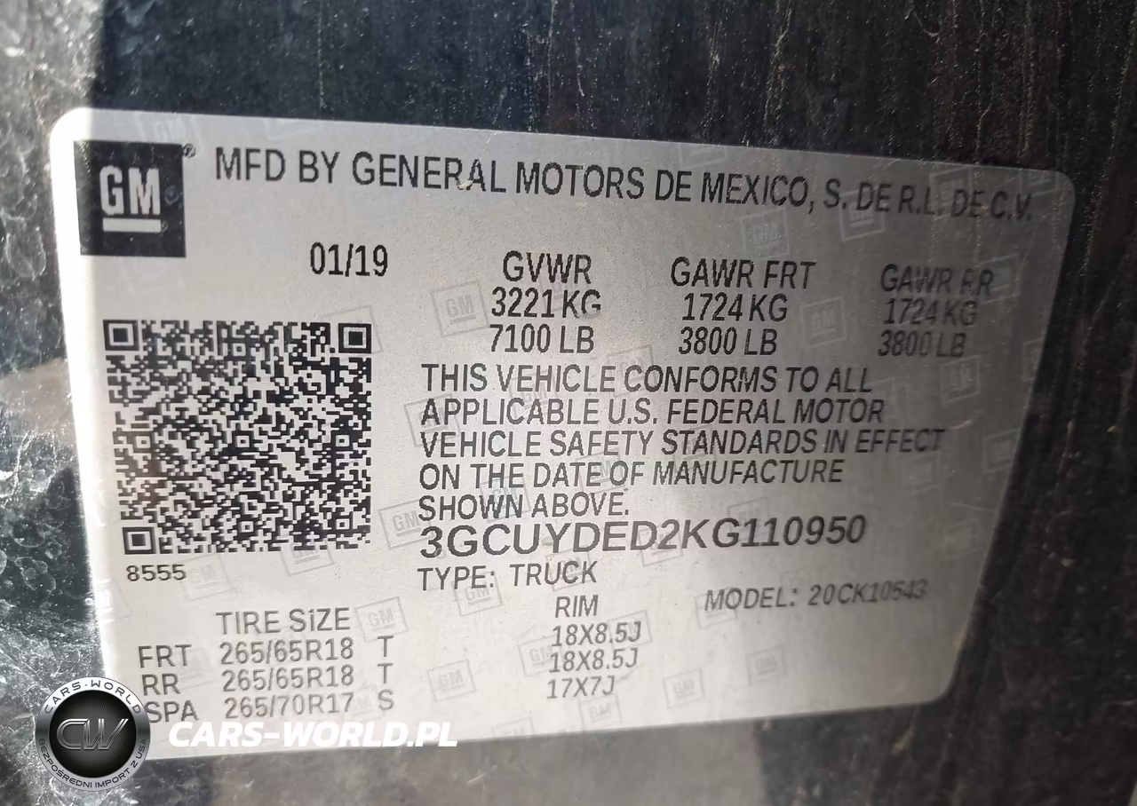 2019 Chevrolet Silverado 1500 Lt VIN:3GCUYDED2KG110950 - 9
