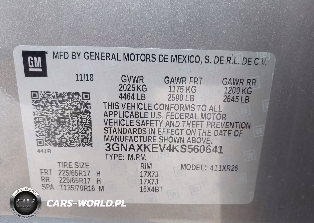 2019 Chevrolet Equinox Lt VIN:3GNAXKEV4KS560641 - 9