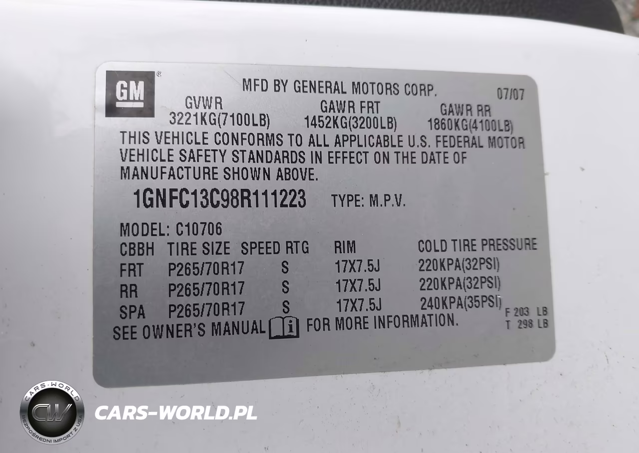 2008 Chevrolet Tahoe Ls VIN:1GNFC13C98R111223 - 9