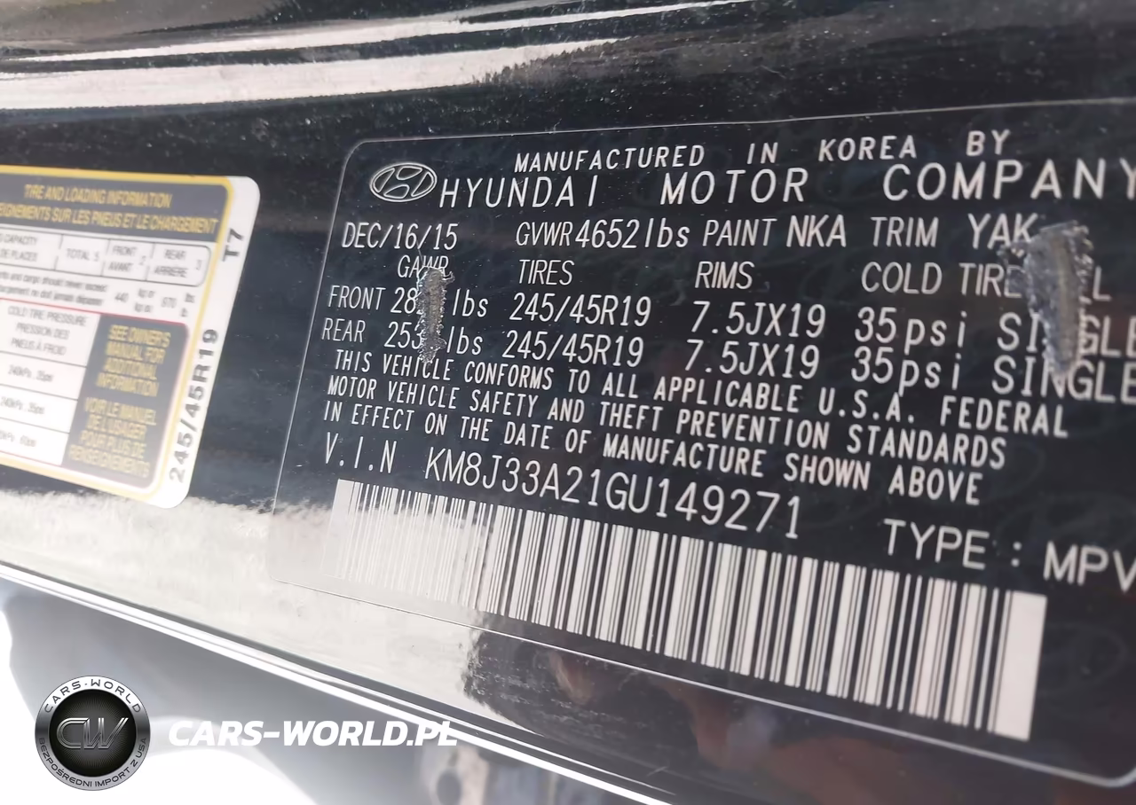 2016 Hyundai Tucson Limited VIN:KM8J33A21GU149271 - 9