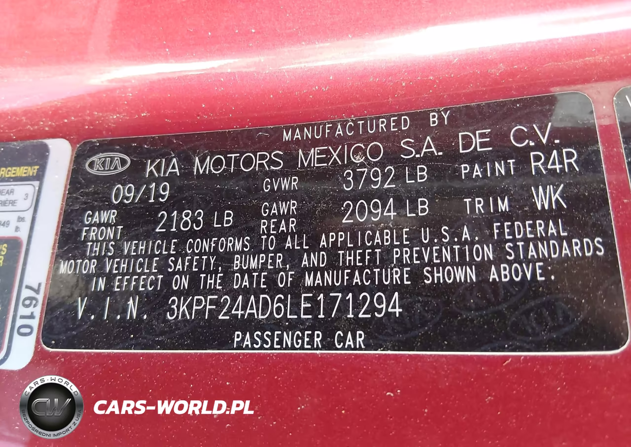 2020 Kia Forte Lxs VIN:3KPF24AD6LE171294 - 9