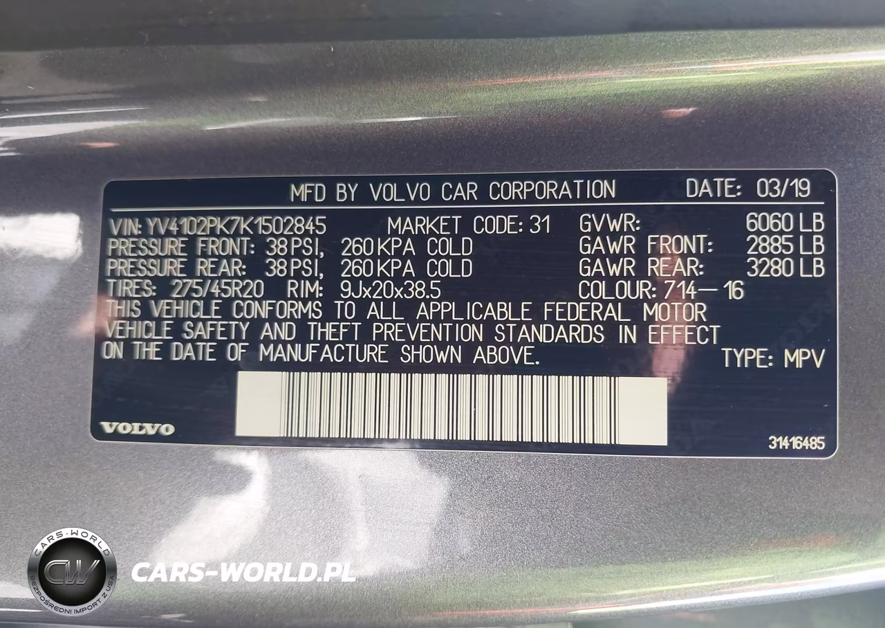 2019 Volvo Xc90 T5 Momentum VIN:YV4102PK7K1502845 - 9