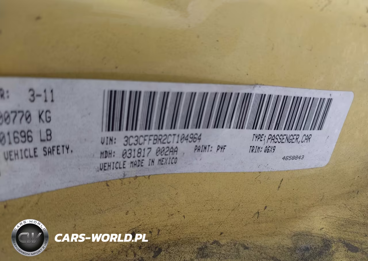 2012 Fiat 500 Sport VIN:3C3CFFBR2CT104964 - 9