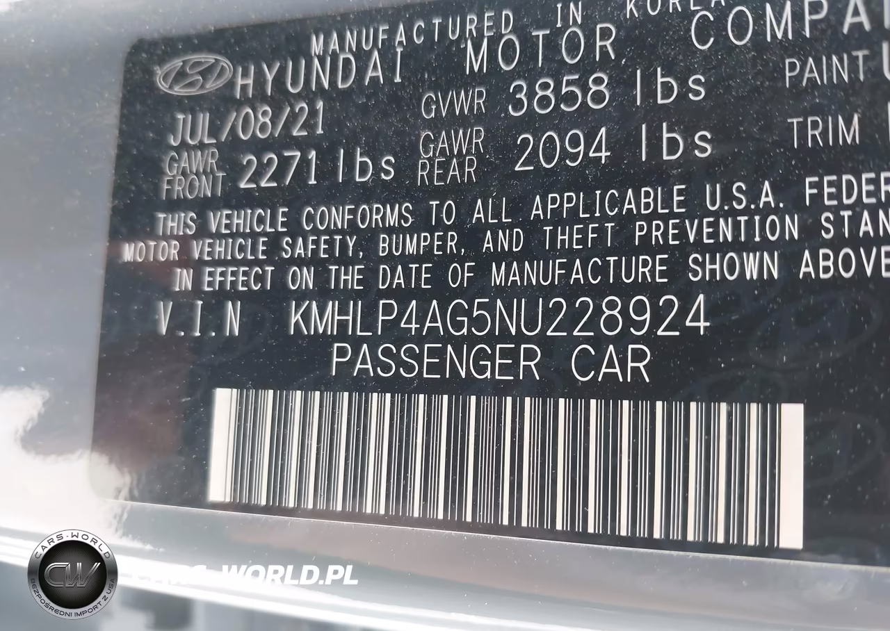 2022 Hyundai Elantra Limited VIN:KMHLP4AG5NU228924 - 9