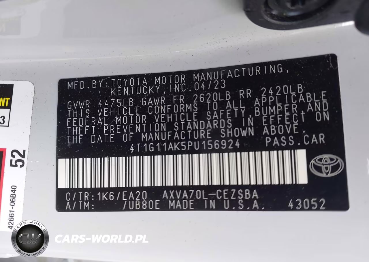 2023 Toyota Camry Se VIN:4T1G11AK5PU156924 - 9