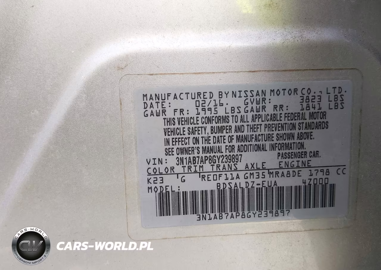 2016 Nissan Sentra Sv VIN:3N1AB7AP8GY239897 - 9