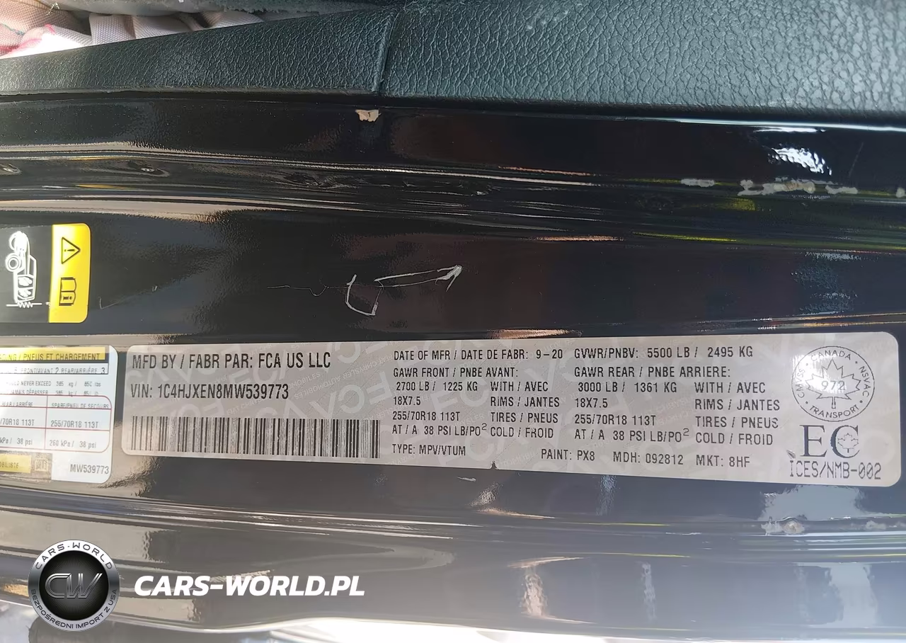 2021 Jeep Wrangler Unlimited Sahara VIN:1C4HJXEN8MW539773 - 9