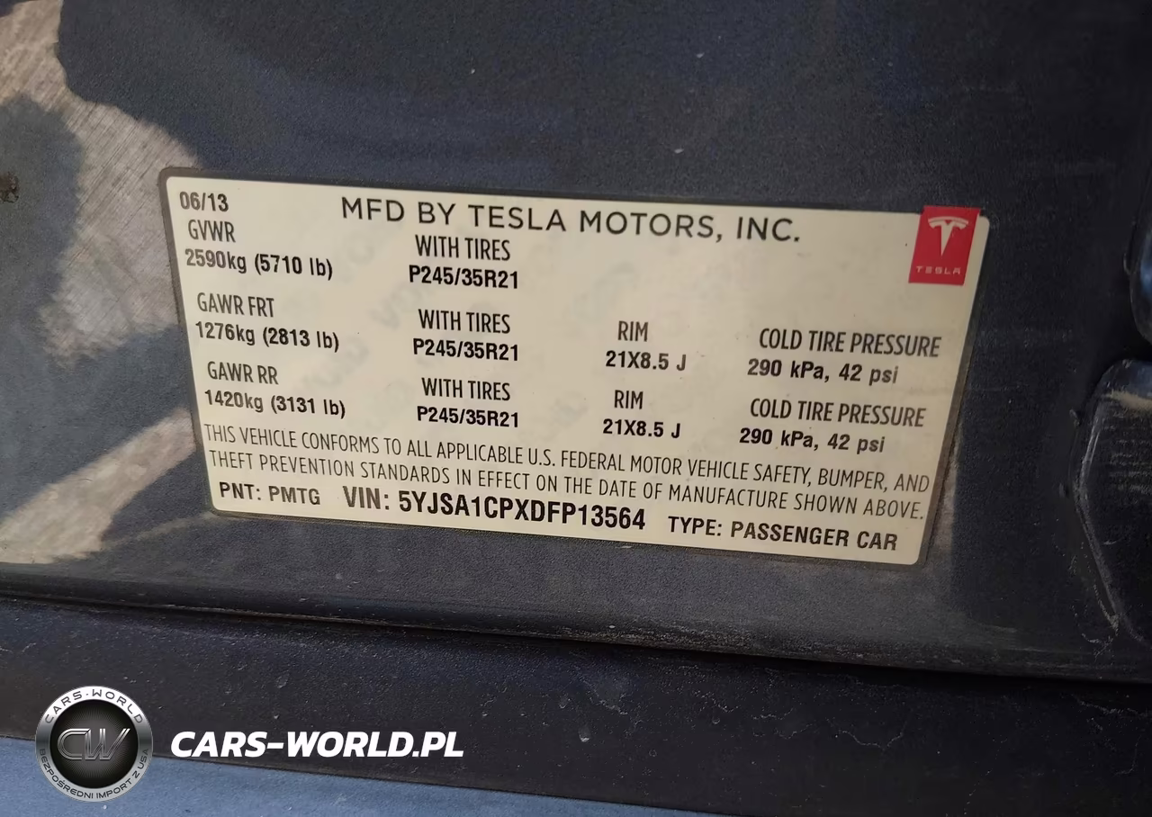 2013 Tesla Model S Performance VIN:5YJSA1CPXDFP13564 - 9