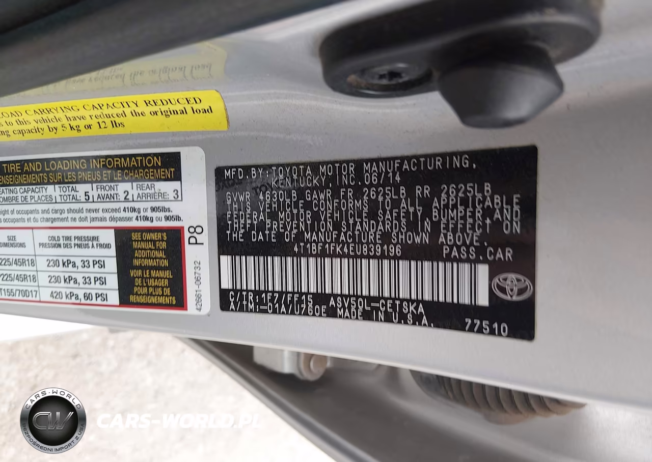 2014 Toyota Camry Se Sport VIN:4T1BF1FK4EU839196 - 9